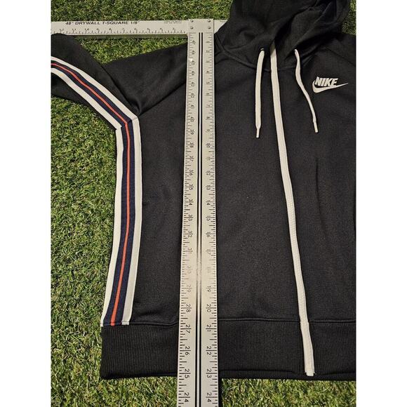 Nike Hoodie Womens Large Black Tracksuit Jacket Full Zip Sportswear Hooded - Picture 6 of 7